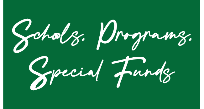 schools, programs, special funds